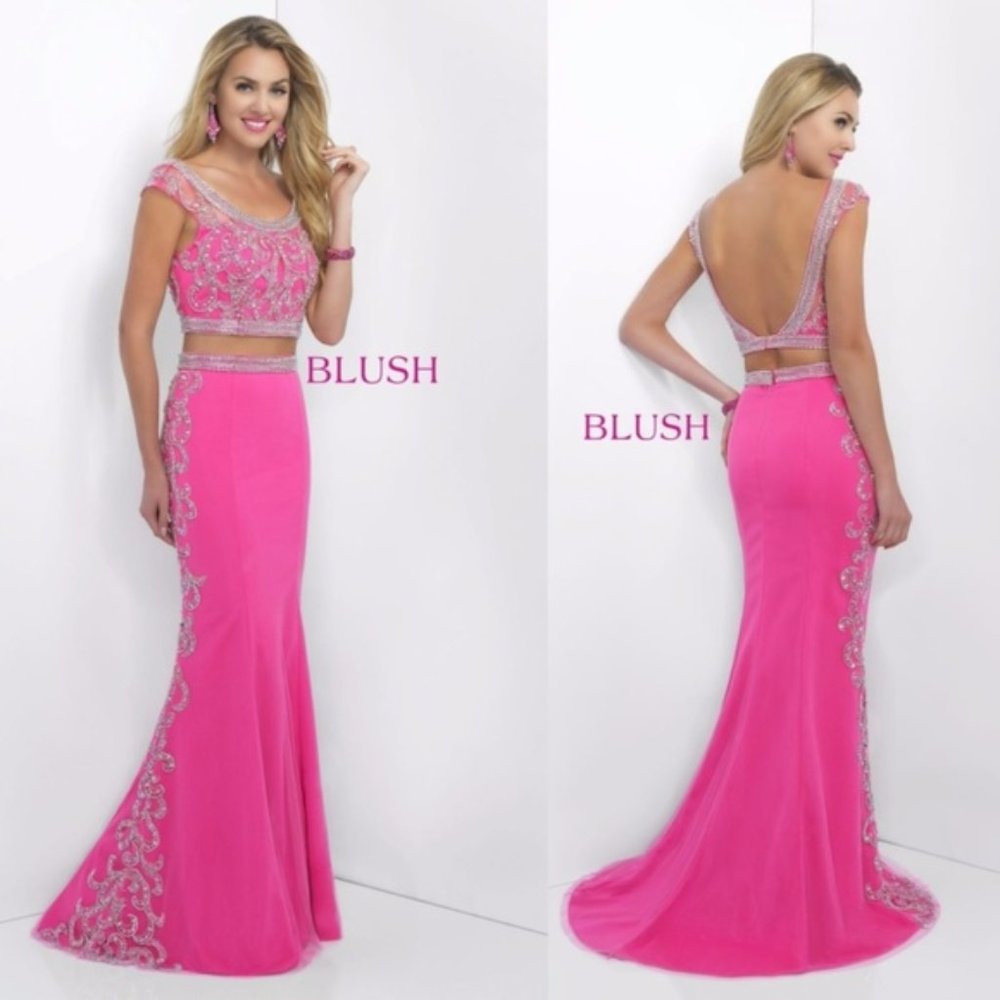 NWT ALEXIA Crystal Embellished 2pc Mermaid Dress